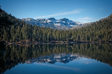 Fototapeta na wymiar Mountain Lake Reflection 