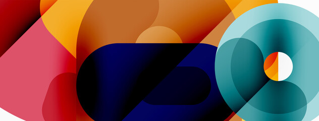 Creative geometric wallpaper. Circles, lines background. Business template for wallpaper, banner, background or landing