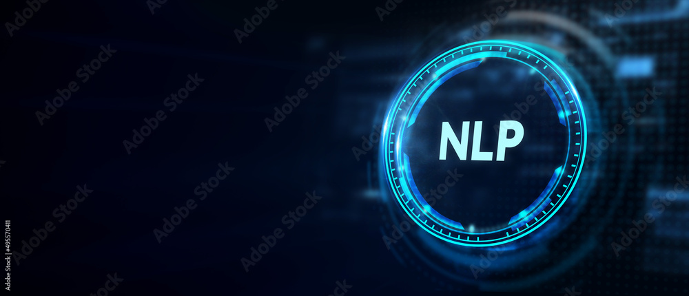 Wall mural nlp natural language processing ai artificial intelligence. 3d illustration