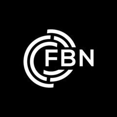 FBN letter logo design on Black background. FBN creative initials letter logo concept. FBN letter design. 