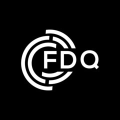 Obraz premium FDQ letter logo design on Black background. FDQ creative initials letter logo concept. FDQ letter design. 