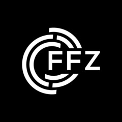 FFZ letter logo design on Black background. FFZ creative initials letter logo concept. FFZ letter design. 
