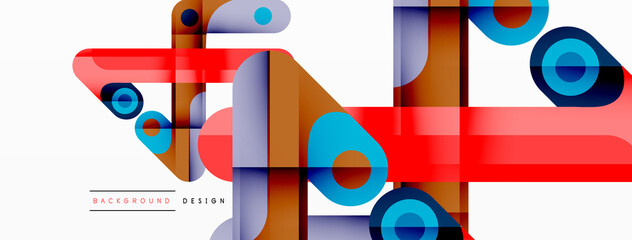 Lines geometric creative abstract background. Bright color line composition for wallpaper, banner, background or landing