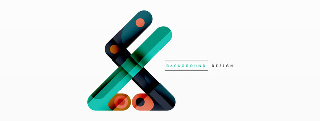 Lines geometric creative abstract background. Bright color line composition for wallpaper, banner, background or landing