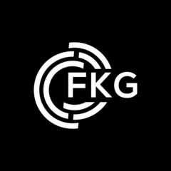 FKG letter logo design on Black background. FKG creative initials letter logo concept. FKG letter design. 