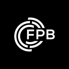 FPB letter logo design on Black background. FPB creative initials letter logo concept. FPB letter design. 
