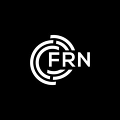 FRN letter logo design on Black background. FRN creative initials letter logo concept. FRN letter design. 
