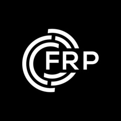 FRP letter logo design on Black background. FRP creative initials letter logo concept. FRP letter design. 
