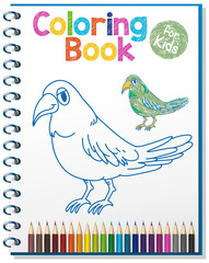 Coloring book worksheet for kids