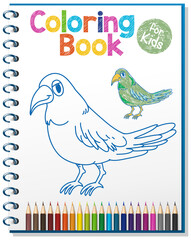 Fototapeta premium Coloring book worksheet for kids
