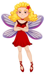Fantastic fairy girl cartoon character