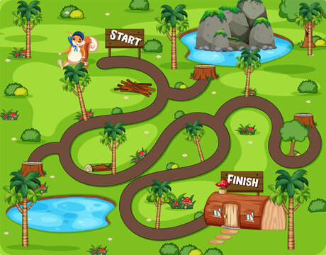 A squirrel maze games template