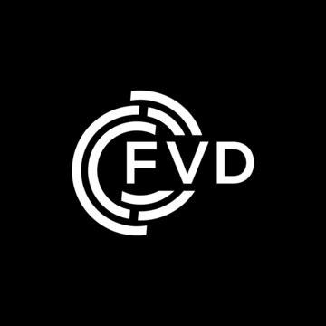 FVD letter logo design on Black background. FVD creative initials letter logo concept. FVD letter design. 
