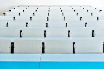 Empty college lecture classroom in university