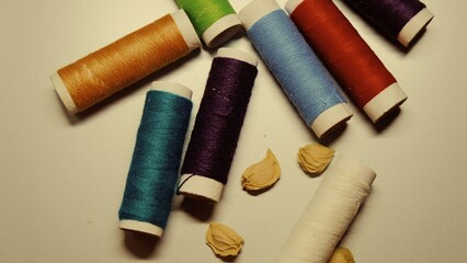 Plain background clothing sewing thread