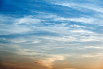 Sky and clouds at sunset