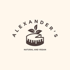 cake leaf logo or bakery logo