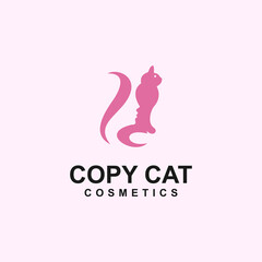 cat logo or girl logo