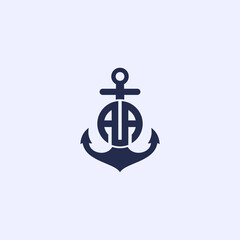 anchor aa logo or anchor vector