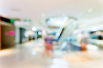 Defocused blurred of shopping mall