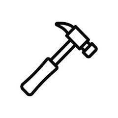 hammer tool icon vector