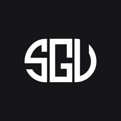 SGU letter logo design on Black background. SGU creative initials letter logo concept. SGU letter design. 
