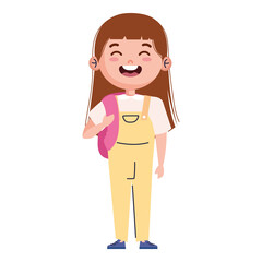little student girl smiling