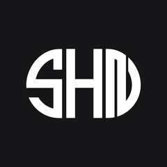 SHN letter logo design on Black background. SHN creative initials letter logo concept. SHN letter design. 
