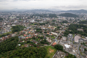 Obraz premium Aerial view of Joinville city, Santa Catarina, Brazil.