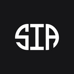 SIA letter logo design on Black background. SIA creative initials letter logo concept. SIA letter design. 
