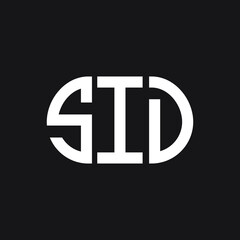 SID letter logo design on Black background. SID creative initials letter logo concept. SID letter design. 
