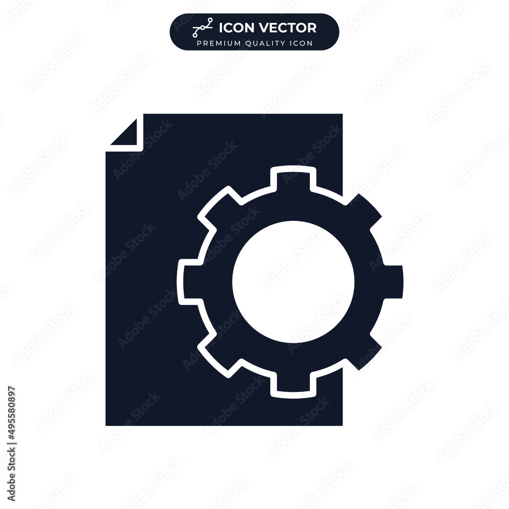 Poster workflow icon symbol template for graphic and web design collection logo vector illustration