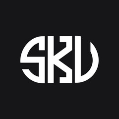 SKV letter logo design on black background. SKV  creative initials letter logo concept. SKV letter design.