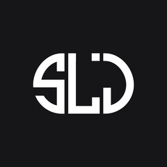 SLJ letter logo design on black background. SLJ creative initials letter logo concept. SLJ letter design.  