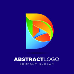 Letter D Creative Unique Modern Vector Logo Design