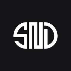 SND letter logo design on Black background. SND creative initials letter logo concept. SND letter design. 
