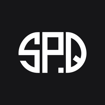 SPQ letter logo design on black background. SPQ  creative initials letter logo concept. SPQ letter design.