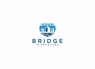 bridge logo template in white background