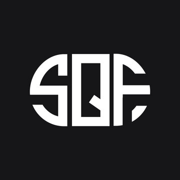 SQF letter logo design on black background. SQF  creative initials letter logo concept. SQF letter design.
