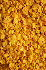 Tasty Corn Flakes Background, top view.