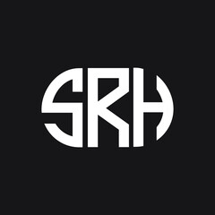 SRH letter logo design on black background. SRH  creative initials letter logo concept. SRH letter design.