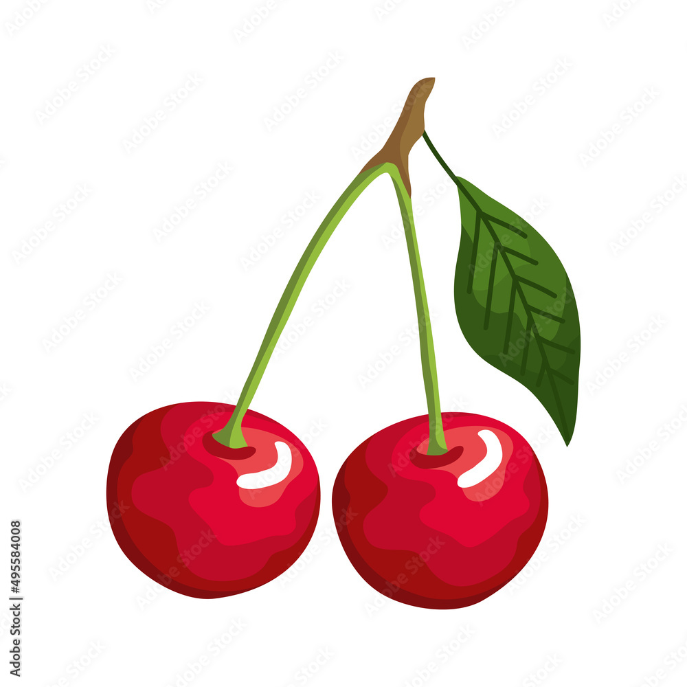 Poster cherries fresh fruit