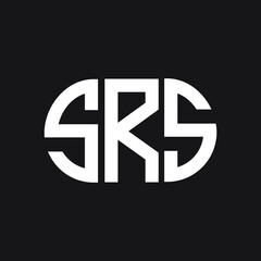 SRS letter logo design on black background. SRS creative initials letter logo concept. SRS letter design. 