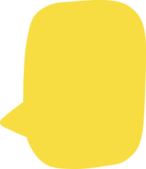 Cartoon vector speech bubble for text object, doodle element for decor