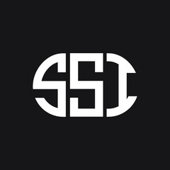 SSI letter logo design on black background. SSI creative initials letter logo concept. SSI letter design. 
