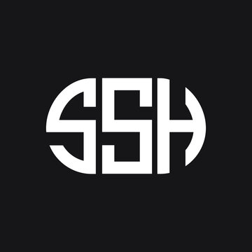SSH letter logo design on Black background. SSH creative initials letter logo concept. SSH letter design. 

