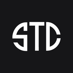 STC letter logo design on Black background. STC creative initials letter logo concept. STC letter design. 
