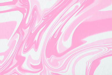 Fototapeta na wymiar Liquid marble wallpaper with pink texture