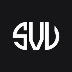 SVU letter logo design on Black background. SVU creative initials letter logo concept. SVU letter design. 
