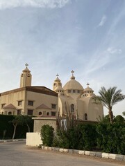 Fototapeta na wymiar Coptic Orthodox Church in Sharm El Sheikh, Egypt. All Saints Church